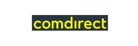 Logo Comdirect: Mit einem Depot grüne Aktien ordern.