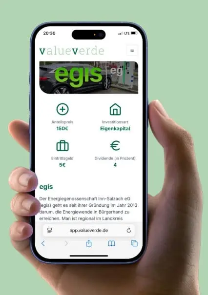 valueverde dashboard ansicht
